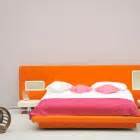 Orange and Pink Low Pad Bed Design - Bedroom Design Ideas - Interior Design Ideas