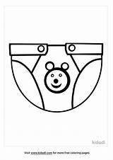 Free Diaper Coloring Page  Printables Kidadl sketch template