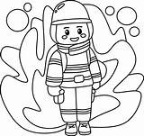 Preschool Fireman Coloring Pages sketch template