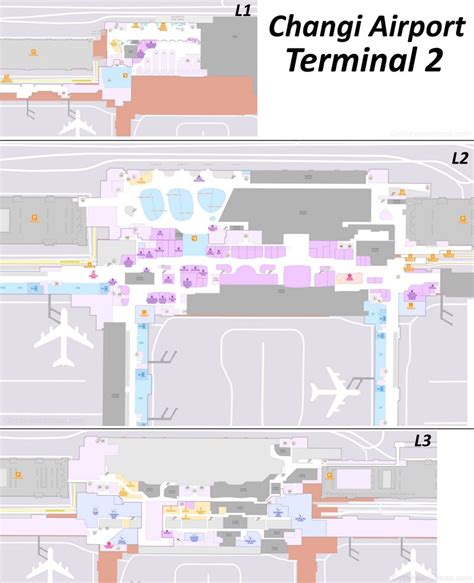 Changi Airport Terminal 2 Map | Singapore - Ontheworldmap.com