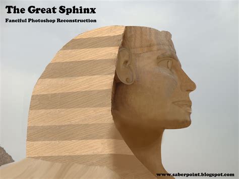 Saberpoint: The Great Sphinx: Photoshop Reconstruction, Sideview