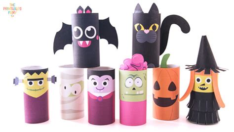 Halloween Toilet Paper Roll Crafts - The Printables Fairy