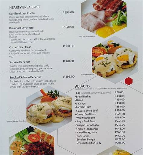 Menu at UCC Cafe Terrace Cafe, Makati, H27Q+94P