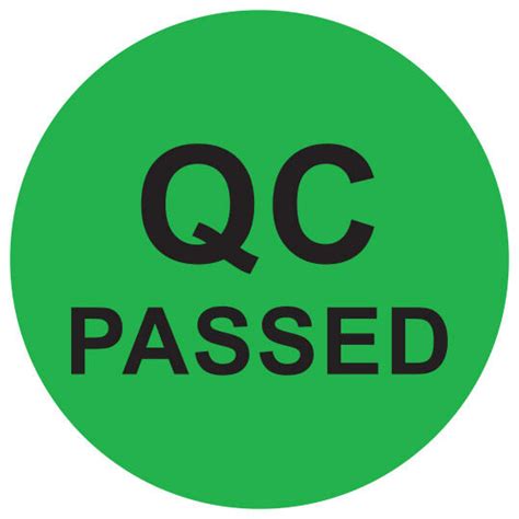 Quality Control QC Passed Labels (Stickers) 15mm diameter | eBay