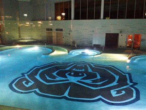 Our indoor pool looks pretty nice at night. : missouristate