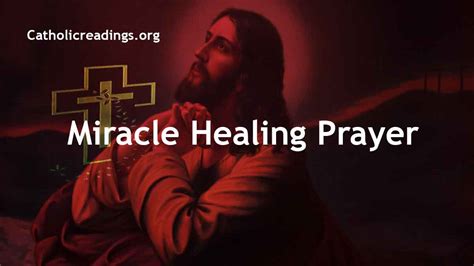 Miracle Prayer for Healing - Catholic Prayers