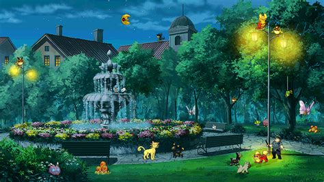 Pokemon Sprite GIF - National Park (Night) by Loupii on DeviantArt | O ...