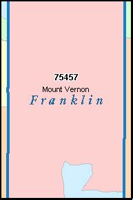 FRANKLIN County, Texas Digital ZIP Code Map