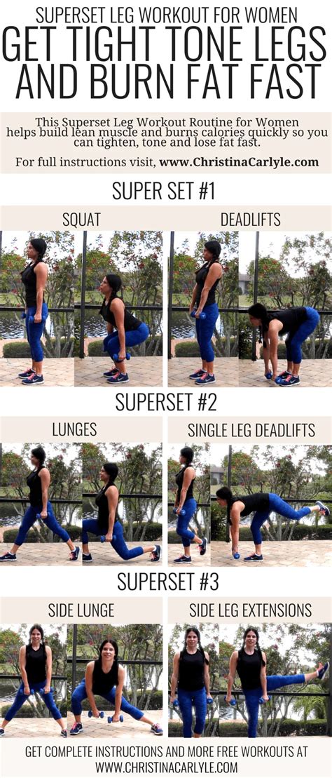 Fat Burning Superset Leg Workout for Tight Tone Legs