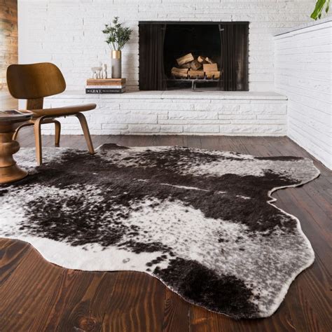 Animal Print Rug Rawhide Faux Fur Hide Cowhide Cow Skin Area Throw Rustic Decor #Doesnotapply ...