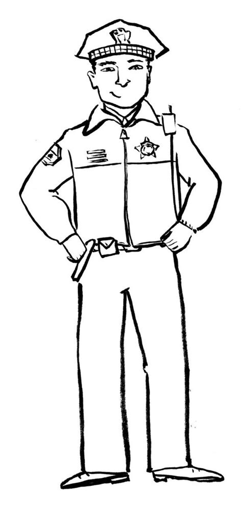 Printable Policeman Coloring Pages PDF - Coloringfolder.com | Coloring ...