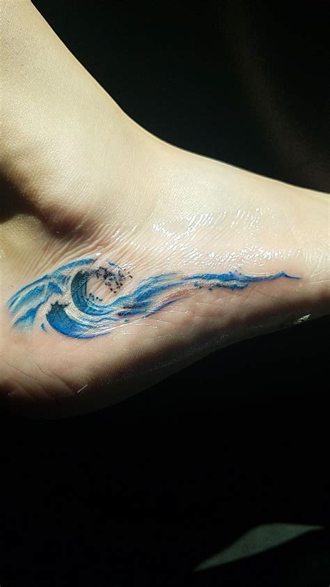 wave tattoo with color - - #Uncategorized #tropicalbeachtattoos | Waves ...