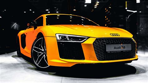 Download Yellow Extravagant Audi R8 Wallpaper | Wallpapers.com