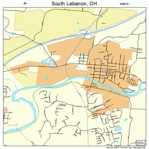 South Lebanon Ohio Street Map 3973446 | Maps Of Ohio