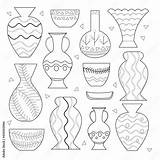 Hand Drawn coloring Page For Kids And Adults Clay Art pottery  sketch template