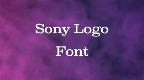 Sony Logo Font Free Download