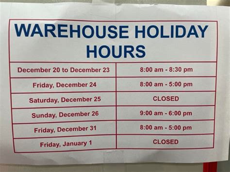 Costco Holiday Hours Update! Bonus hours added for the next few days ...