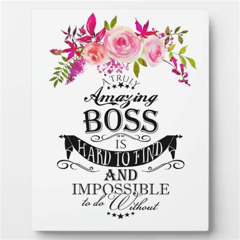 Amazing Boss THANK YOU BOSS "awesome boss Plaque | Zazzle.com