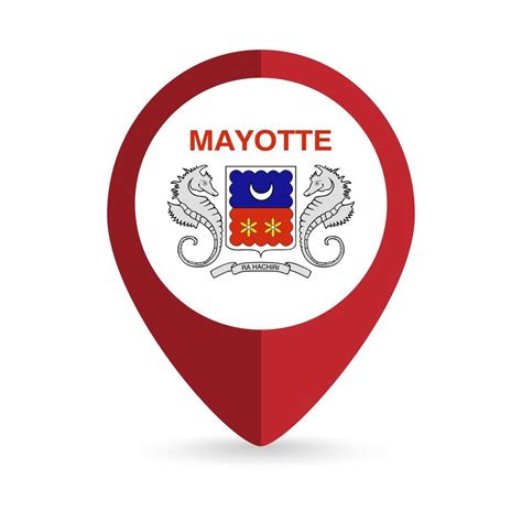 Map pointer with contry Mayotte. Mayotte flag. Vector illustration. 7586791 Vector Art at Vecteezy