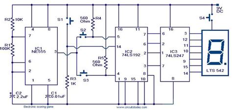 74LS192 counter based A simple scoring game circuit - Electronic Circuit Collection