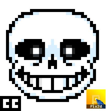 Undertale: Sans Head Sprite V2 by CooperClimbArt on DeviantArt