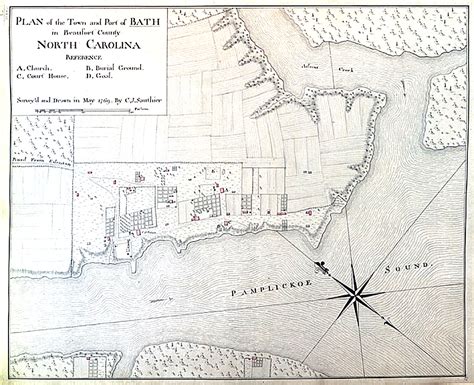 Town of Bath Historical Map - Island Life NC