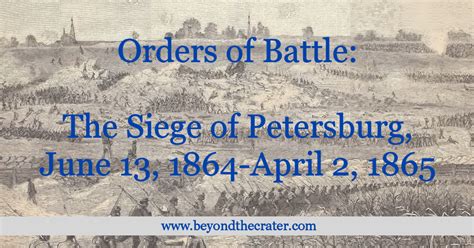 Siege of Petersburg | Order of Battle | Resources — The Siege of Petersburg Online