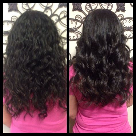 Brazilian blowout before and after styled. Hair extension specialist Jandy Taylor. Follow me on ...