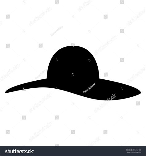 Woman Hat Silhouette Con Lady Accessory Stock Vector 415102108 ...