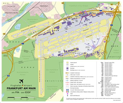 Frankfurt-Main Airport Map EN - Frankfurt Airport - Wikipedia, the free encyclopedia | Map ...