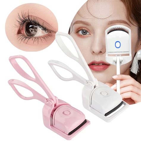 Eyelash Curler Portable Electric Heated Eyelash Curler Comb Eye Lash Long Lasting Eyelashes ...