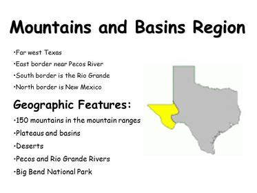 Mountains and Basins - Texas Regions