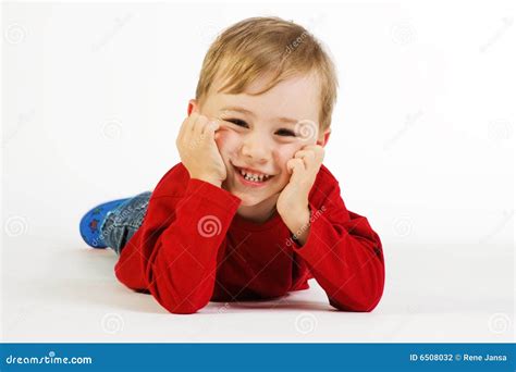 Cute Toddler Lying on Floor Stock Photo - Image of lying, happy: 6508032