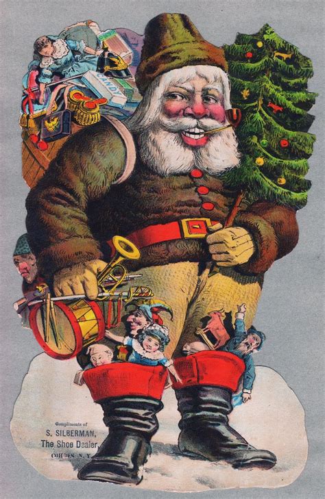 10 Vintage Sinister Santa Christmas Cards from the Late 19th and Early ...