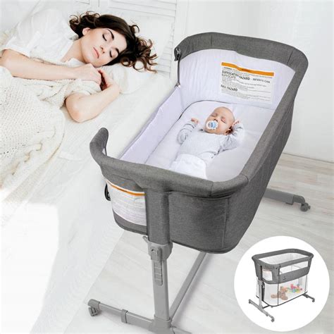 3 in 1 Baby Bassinet, Bedside Sleeper, & Playpen, Easy Folding Portable ...