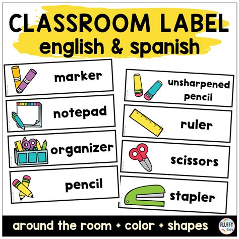 100+ Fun Classroom Labels with Pictures for Back to School Preschool ...