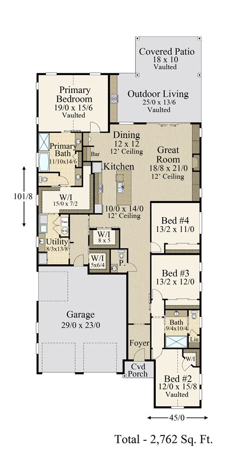 Madera House Plan | 4 Bedroom Ranch Home Design - MF-2762