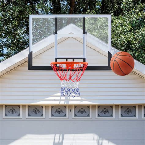 Wall-Mount Basketball Backboard 120x80cm with Rim Net System | Buy ...