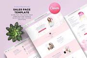 Pink, Canva Sales Page Template | Creative Market