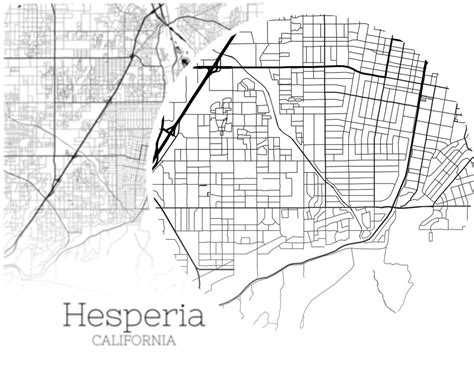 Hesperia Map INSTANT DOWNLOAD Hesperia California City Map | Etsy