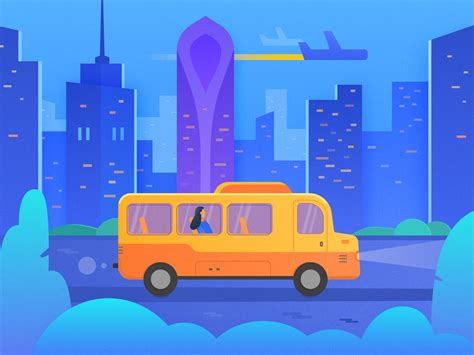 City Bus Illustration by Howard Chen for VisualMaka on Dribbble