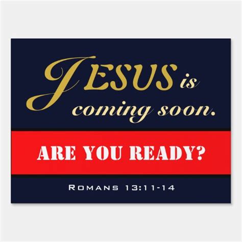 Jesus is Coming Soon Yard Sign (Double Sided) | Zazzle.com