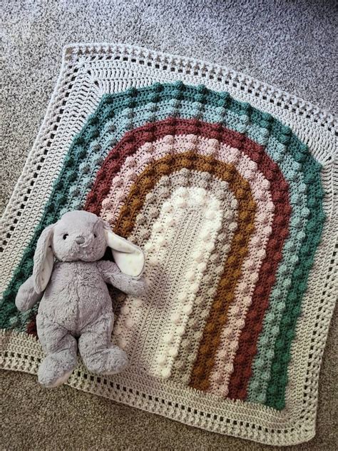 Crochet Rainbow Baby Blanket Custom Made to Order - Etsy