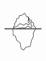 Iceberg coloring Pages sketch template