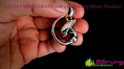 ALIEN EMBRYO BABY real 925 Sterling Silver Pendant on Vimeo