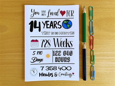 14 Year Old Birthday Cards - Printable Cards