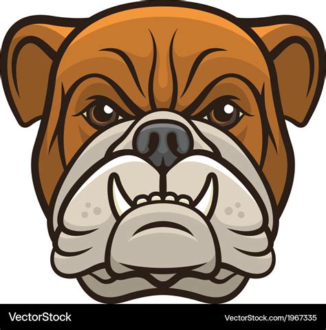 Bulldog head Royalty Free Vector Image - VectorStock