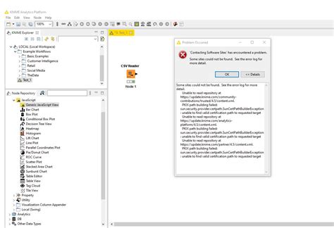 contacting software sites has encountered a problem knime - KNIME Extensions - KNIME Community Forum