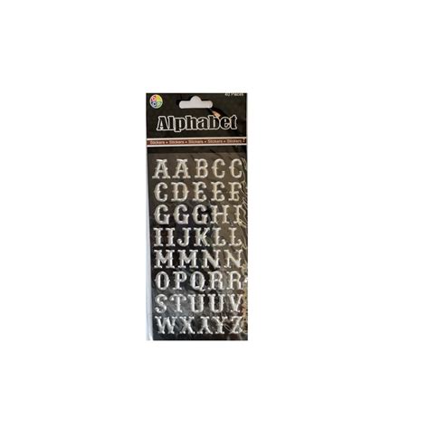 Alphabet Stickers - Metallic Silver