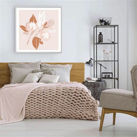 Protea Illustration Print Pink Protea Wall Art Native - Etsy